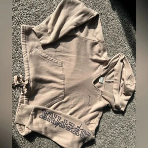 Pink cropped hoodie